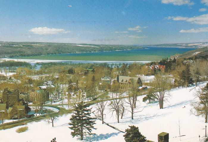 Cayuga Lake from Cornell Campus - Ithaca NY, New York - pm 2001