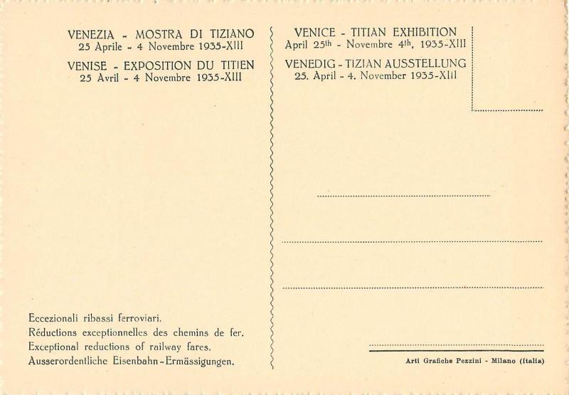 Venezia 1935 Mostra di Tiziano - Paolo III con Ottaviano e Alessanro Farnese