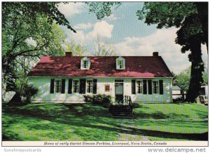 Canada Nova Scotia Liverpool Home Of Simeon Perkins