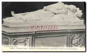 Old Postcard Dreux Chapelle St Louis Tomb Of The Duchess & # 39Alencon