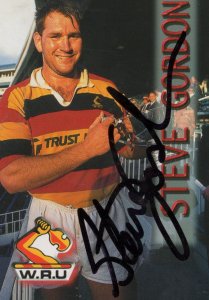 Steve Gordon Waikato Rugby New Zealand Hand Signed Card Photo