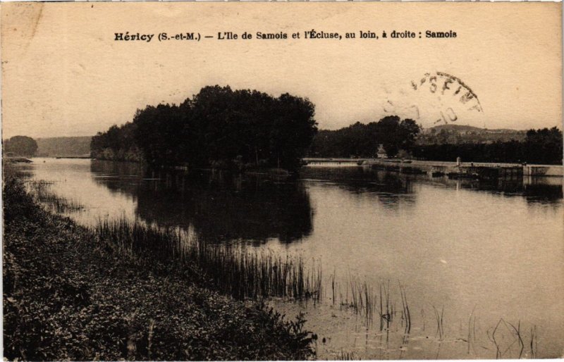 CPA Hericy - L'Ile de Samois et l'Ecluse - Au Lonin a Droite Samois (1038922)