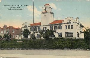 EVERETT, WA Washington    SNOHOMISH COUNTY COURTHOUSE     1916   Postcard