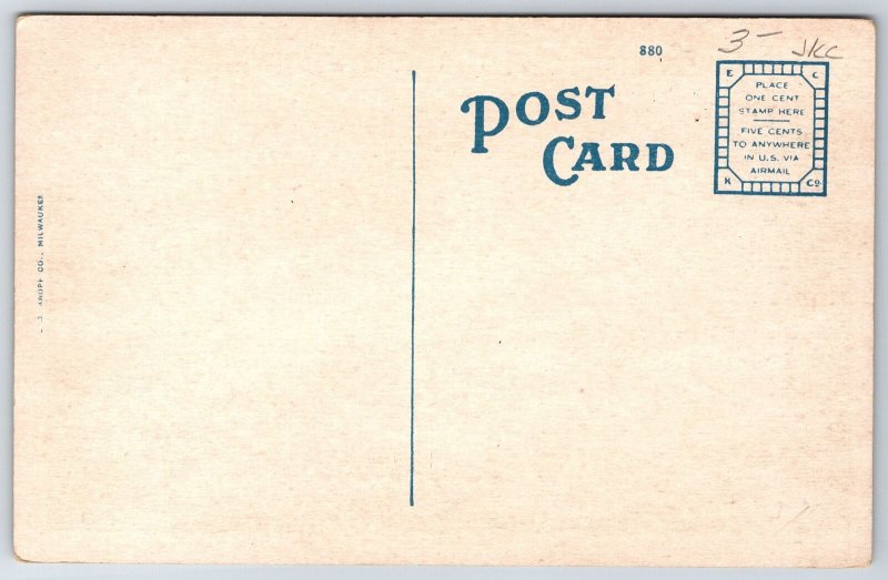 Savannah Georgia~Civil War Confederate Monument On Hill~1920s Postcard