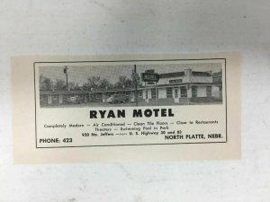 Ryan Motel Roadside Vintage Print Ad North Platte Nebraska Picture