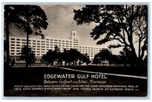 Biloxi Mississippi MS Postcard RPPC Photo Edgewater Gulf Hotel Building c1930's