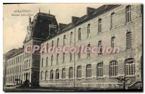 Old Postcard Avranches Institute Notre Dame