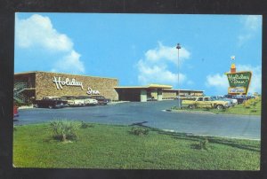 MCALLEN TEXAS HOLIDAY INN MOTEL OLD CARS VINTAGE ADVERTISING POSTCARD