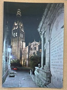 POSTCARD UNUSED -  TYPICAL STREET & CATHEDRAL, TOLEDO, SPAIN