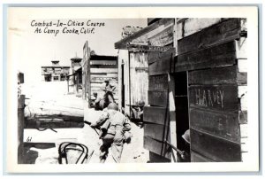 c1941 US Army Combat In Cities Course Training Camp Cooke CA RPPC Photo Postcard