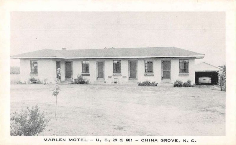 China Grove North Carolina Marlen Motel Vintage Postcard AA32716