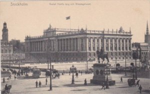 Sweden Stockholm Gustaf Adolfs torg och Riksdagshuset