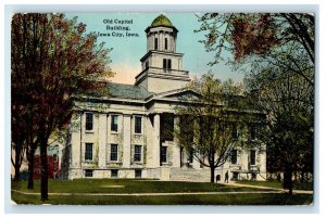 1912 Old Capitol Building Iowa City Iowa IA Posted Antique Postcard