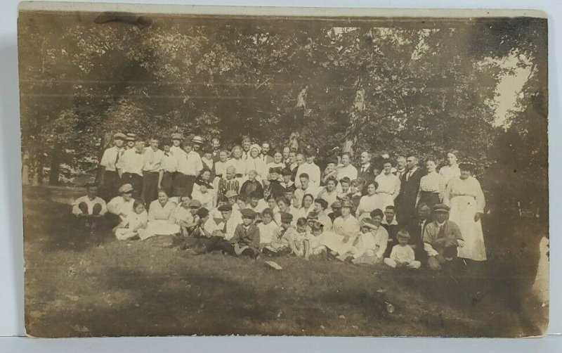 Rppc Family Reunion SARAH L BURK  c1910 Photo Likely Pennsylvania Postcard N10