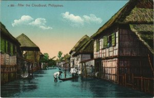 PC PHILIPPINES, AFTER THE CLOUDBURST, Vintage Postcard (b39107) 