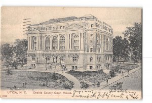 Utica New York NY Postcard 1907 Oneida County Court House