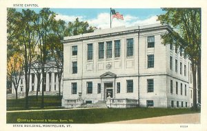 Montpelier Vermont State Building Linen Postcard Unused