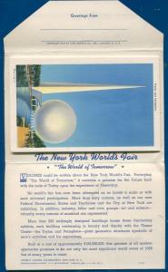 New York Worlds Fair 1939 travel postcard licensed folder official souvenir