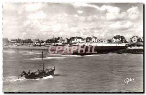 Postcard Modern Croix De Vie La Jetee and Boat Beach