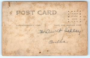 Postcard Girl Posing Playing Piano RPPC Studio Real Photo c1915 L17