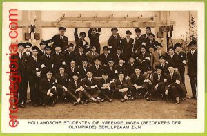 af9932 - VINTAGE POSTCARD - SPORT Olympic Games DUTCH STUDENTS Netherlands-