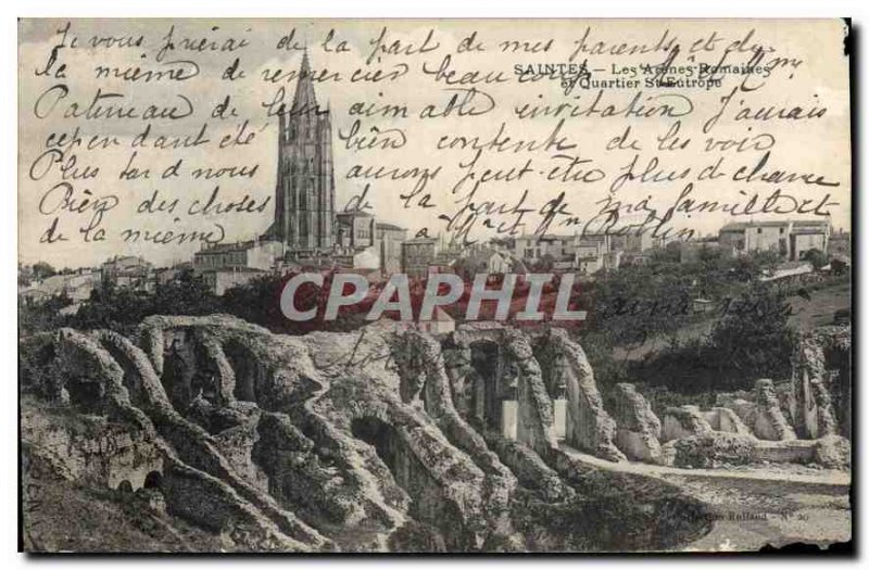 Postcard Ancient Roman Saints Les Arenes and Quartier St Eutrope