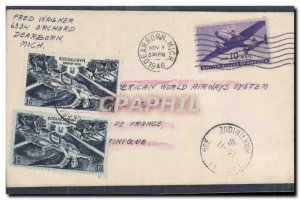 Letter US Flight to Martinique Dearborn January 11, 1946