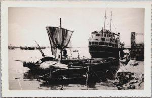 Vietnam Saigon Harbor Vintage RPPC C109