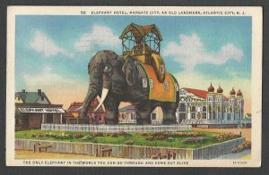 1934 PPC* ATLANTIC CITY NJ ELEPHANT HOTEL POSTED