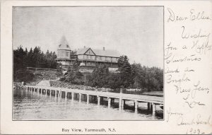 Yarmouth Nova Scotia Bay View Lodge NS c1903 Private Mailing Card Postcard E79