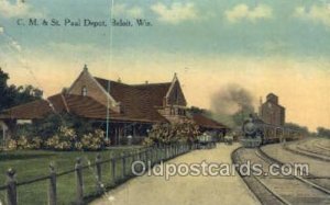 CM and St Paul Depot, Beloit, WI, Wisconsin, USA Train Railroad Station Depot...