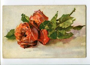 288807 C. KLEIN Red Roses Flower Vintage PFA RUSSIA RARE PC