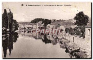 Old Postcard Argenton Creuse In The Traversee d & # 39Argenton