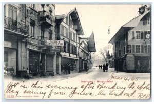 1905 Chapellerie Interlaken Hauptstrasse Switzerland Thompson CT Posted Postcard