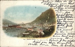 Juneau Alaska AK Harbor Birdseye View Scenic 1900s-10s Postcard