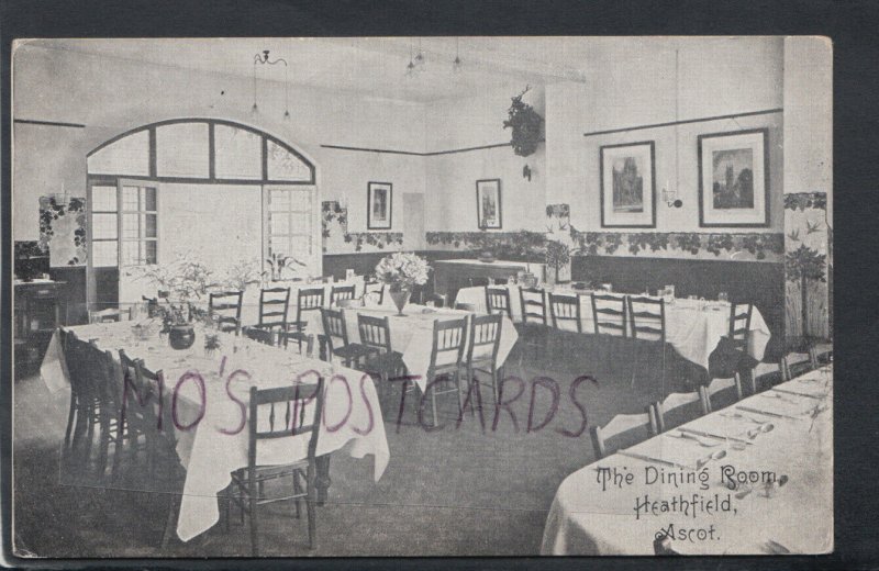 Berkshire Postcard - The Dining Room, Heathfield, Ascot    RS16994