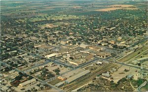 Postcard Texas Aerial of Mission Red Ruby Grapefruit 1950s Air View 23-7293