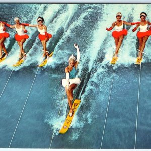 c1960s Cypress Gardens, FL Water Ski Ballet Beautiful Women Girls Chrome PC A301