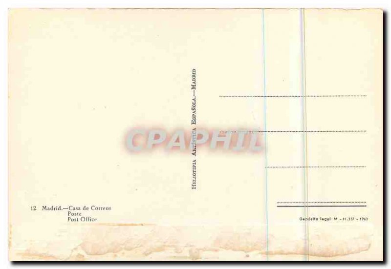 Modern Postcard Madrid Post