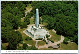 Postcard - Aerial View of Lincoln's Tomb, Oak Ridge Cemetery - Springfield, IL