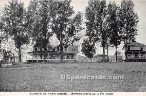 Sunnyside Farm House - Jeffersonville, New York NY Postcard