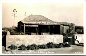 RPPC Judge Roy Beans Law Office Saloon Langtry Texas TX UNP Postcard D6