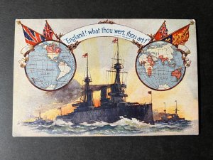 Mint British England Ship Postcard Kings Message to Sir John Jellicoe 1915