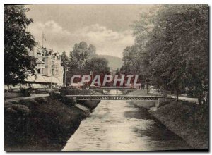 Old Postcard Baden Baden Party an der Oos