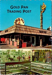 Fairbanks, AK Alaska  GOLD PAN TRADING POST~Dean Ayres  ROADSIDE  4X6 Postcard