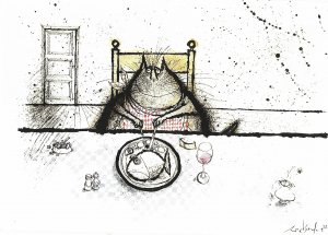 Everyone Loves Him -The Children Adore Him by Ronald Searle  Cat 1973