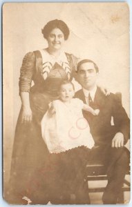 c1910s Scranton, PA Cute Family Smile RPPC Real Photo Postcard Schriever's A124