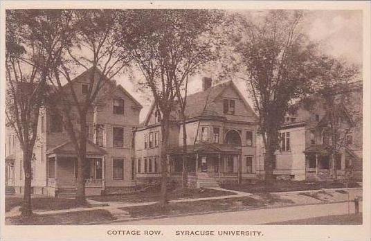 New York Syracuse Cottage Row Syracuse University Albertype