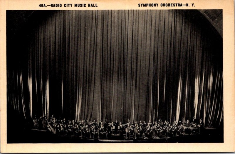 Radio City Music Call Rockefeller Center stage NY Symphony Orchestra vtg