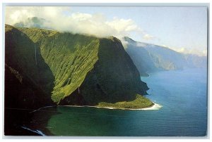 c1960 North Shore Cliffs Mountain River Lake Molokai Hawaii HI Vintage Postcard